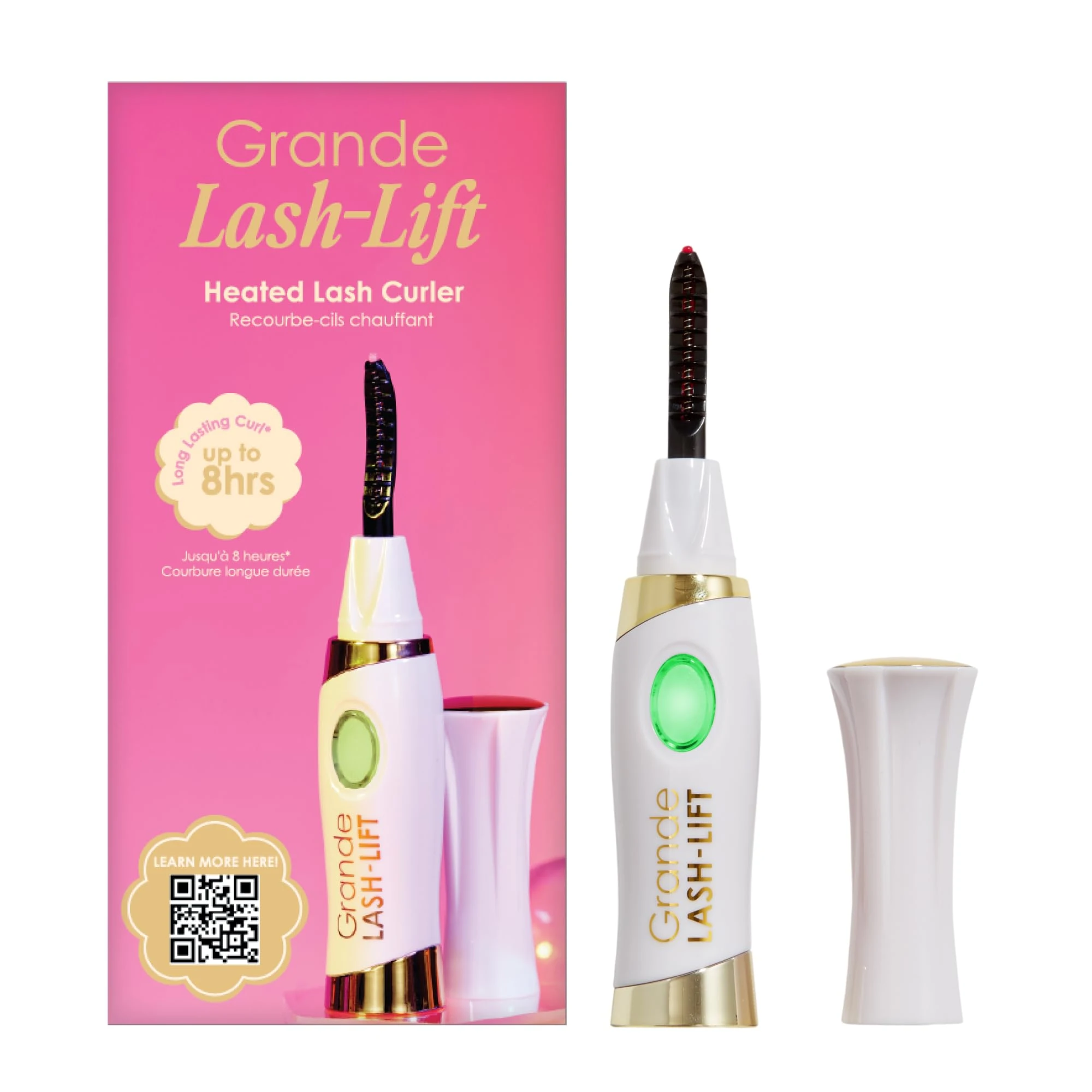 Grande Cosmetics GrandeLASH-Lift Heated Lash Curler - Rechargeable, Gentle Heat for Natural, Long-Lasting Curl