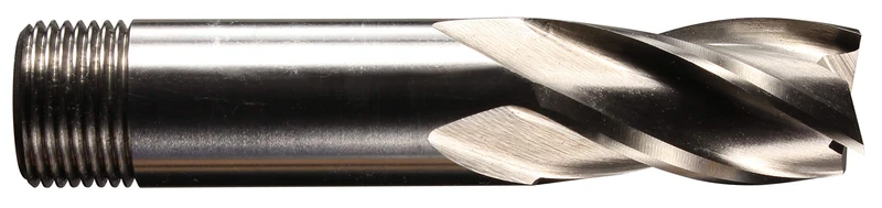 Presto 4013120.016.0 High Speed Steel Short Series End Mills, BS122/4, Screw Shank, 20.00mm Diameter, 83.5mm Length, 38mm Flute Length, 4 Flute, Bright Finish - Image 1