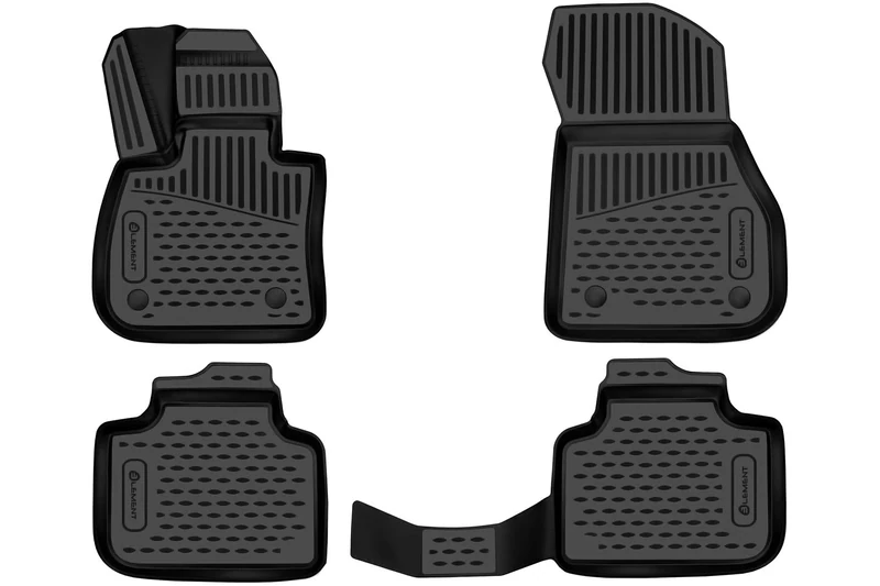 Element EXP.ELEMENT3D0543210k Premium Anti-Slip Rubber Floor Mats for BMW X1 Year 15-20 Black
