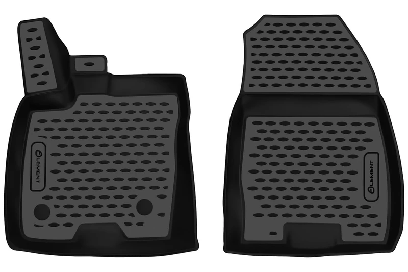 Element EXP.NLC.3D.16.70.210k Premium Anti-Slip Rubber Floor Mats for Ford Transit Courier Year 14-20 Black