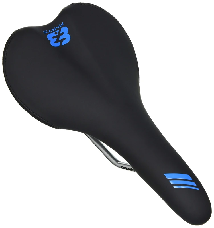 PARTS 83 Unisex Adult's Saddle with Crocodile Rails Black/Blue