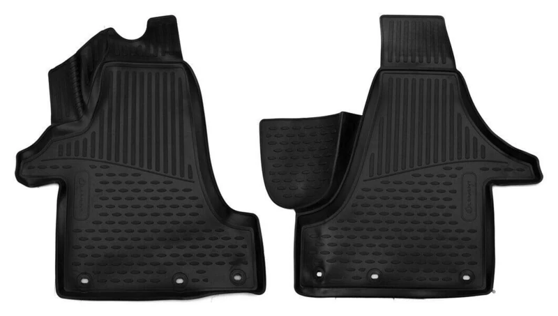 Element Premium Non-Slip Rubber Floor Mats for VW Transporter T5 Multivan / T6 2004-2020, Black