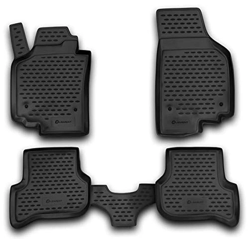 Element EXP.NLC.44.01.210 Premium Anti-Slip Rubber Floor Mats for Seat Altea Estate Year 05-09 Black