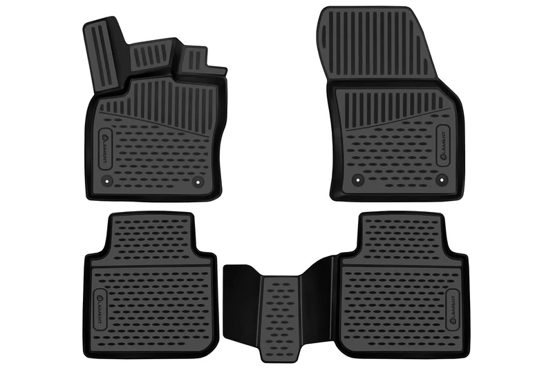 Element EXP.ELEMENT3D4152210k Premium Anti-Slip Rubber Floor Mats for Dacia Renault Year 17-20 Black