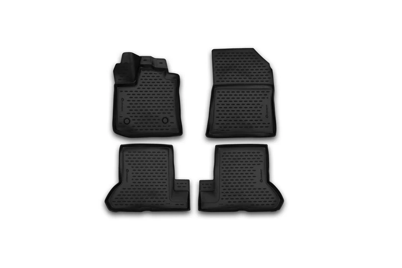 Element EXP.NLC.3D.41.37.210k Premium Non-Slip Rubber Floor Mats Dacia Dokker Year: 12-20, Black