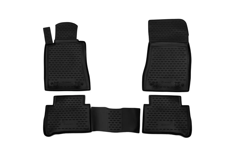 Element Custom-fit premium non-slip rubber floor mats, Mercedes-Benz E-Class W211 (rear drive), black