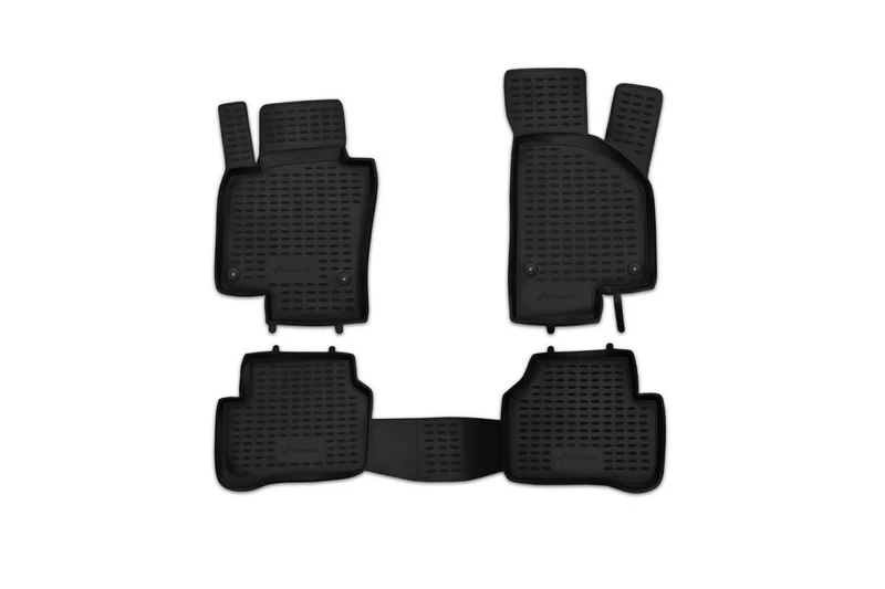 Element Custom-fit premium non-slip rubber floor mats for VW Passat 3C B6 B7 year of manufacture 05-16, black