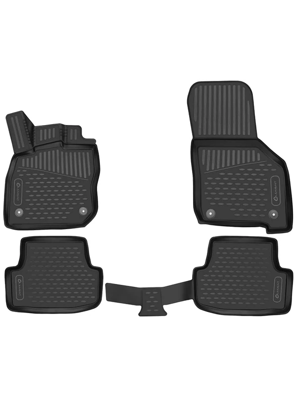 Element EXP.ELEMENT3D1042210k Premium Anti-Slip Rubber Floor Mats for Citroen C4 Cactus, SUV Year 14-20, Black