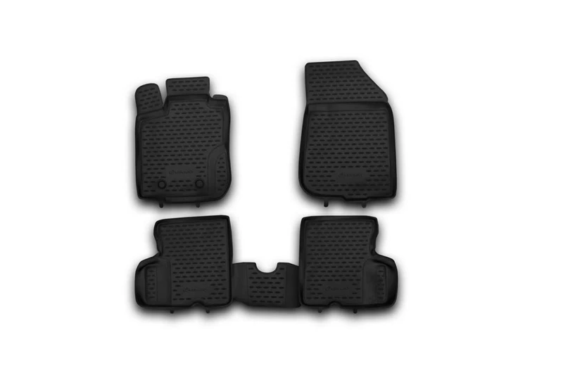 Element Custom-fit premium 3D rubber floor mats suitable for Dacia Duster, Mk1 I, 2010-2017, 4WD, 4 pieces.