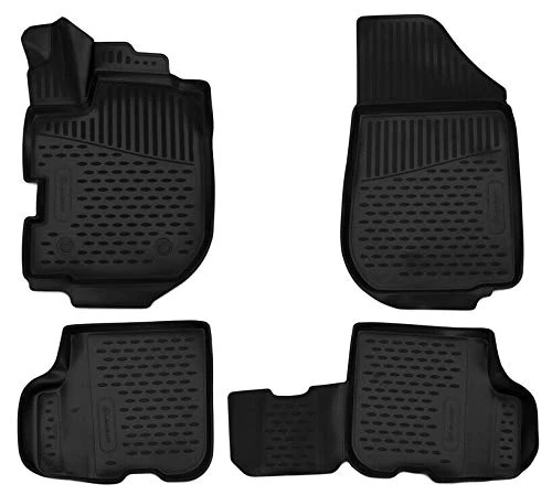Element EXP.ELEMENT3D4151210k Premium Non-Slip Rubber Floor Mats for Dacia Sandero, Hatchback, Year: 16-20, Black