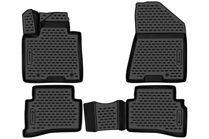 Element 3D Rubber Mat Set Suitable for Hyundai Tucson Mk3, 2015-2021, 100% Car Floor Mats, Robust Universal Car Floor Mats, Rubber Mats Car, Car Floor Mats Rubber, Car Rubber Mats