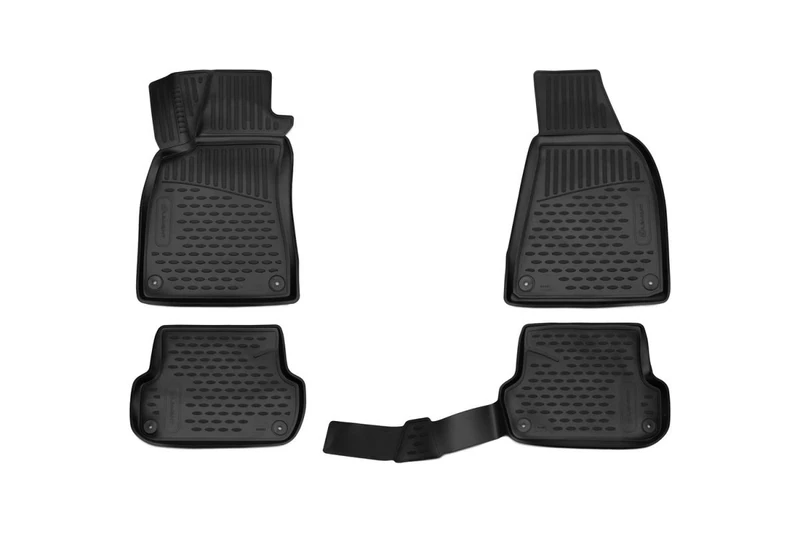 Element EXP.ELEMENT3D01961210k Premium Anti-Slip Rubber Floor Mats for Audi A4 (B6), Saloon Year 00-07, Black, Fit