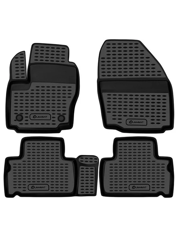 Element EXP.NLC.16.49.210k Premium Anti-Slip Rubber Floor Mats for Ford C-MAX (RN) Year 12-20 Black