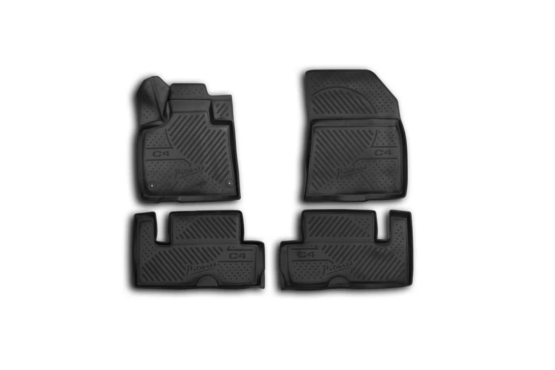 Element EXP.C00000191 Premium Non-Slip Rubber Floor Mats for Citroen C4 Picasso Year 13-20 Black