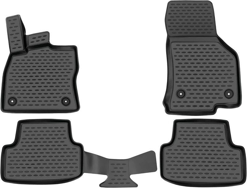 Element EXP.NLC.3D.51.28.210kh Premium Anti-Slip Rubber Mats Floor Mats for VW Polo V 5 Type 6R/6C/61 6R from 2009 to 2017 Black Fit