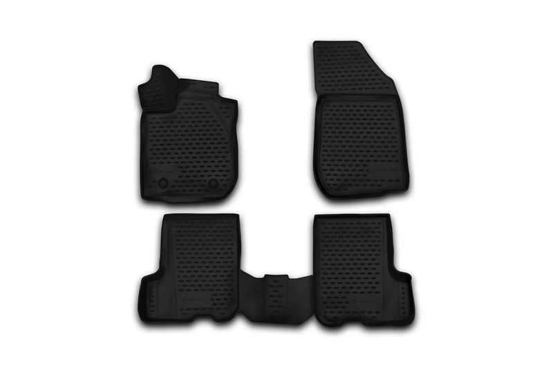 Element EXP.NLC.41.32.210k Premium Anti-Slip Rubber Floor Mats for Dacia Sandero Year 13-18 Black