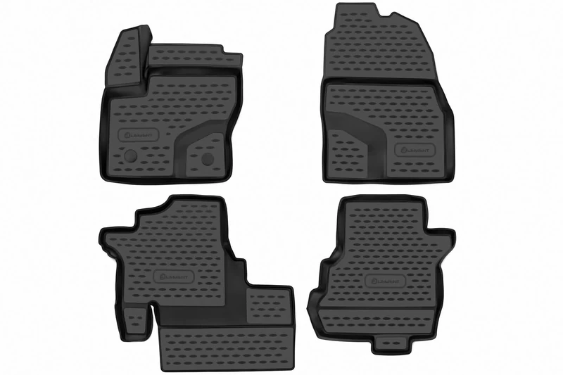 Element EXP.NLC.3D.16.78.210k Premium Anti-Slip Rubber Floor Mats for Ford Grand Tourneo Connect Year 13-20 Black, 120x80x80