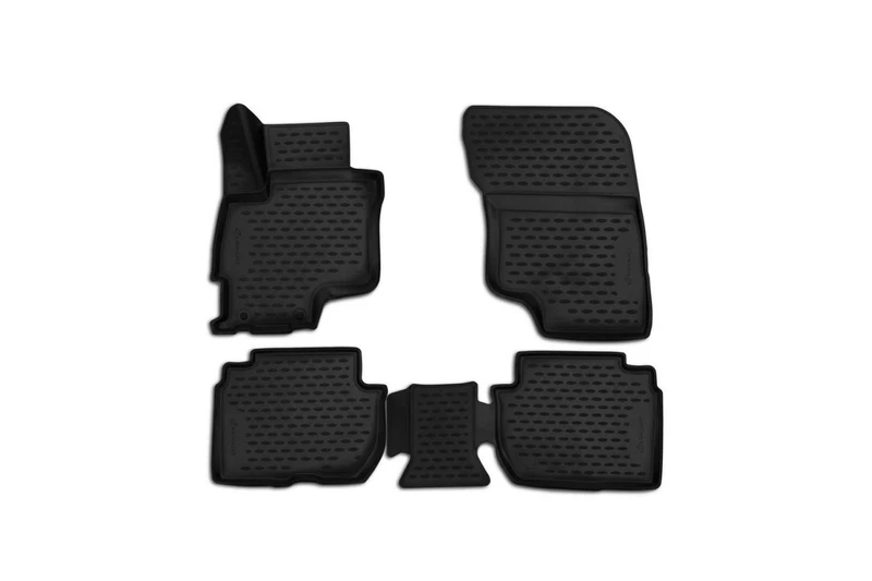 Element EXP.NLC.3D.35.45.210 3D Fit Premium Non-Slip Rubber Floor Mats Mitsubishi Outlander PHEV 2014-2019 Black Fit, Passform