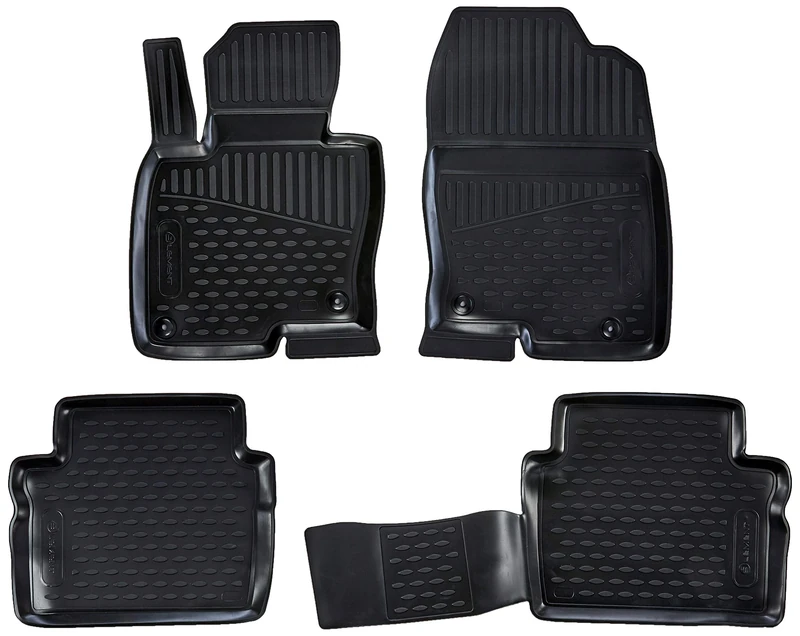 Element EXP.ELEMENT3330210k Custom-Fit Premium Anti-Slip Rubber Floor Mats for Mazda CX-5 Year 17-20 Black