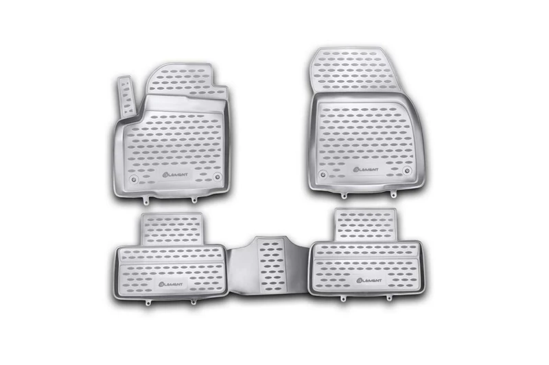 Element Custom Fit Premium Non-Slip Rubber Floor Mats for Land Rover Range Rover Evoque, Black