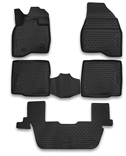 Element ELEMENT3D1676210k Premium Anti-Slip Rubber Floor Mats for Ford Explorer Year 15-20 Black