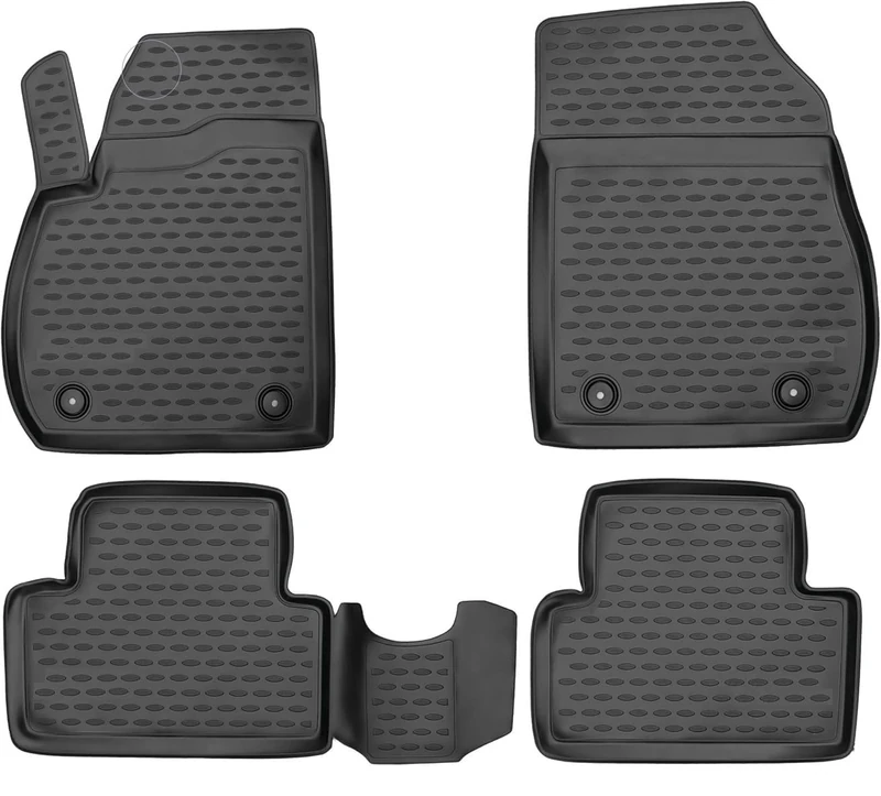 Element 3D Rubber Mat Set Suitable for VW Passat B7 | Saloon/Variant/Alltrack | 2011-2015 | 100% Car Floor Mats, Robust Universal Car Floor Mats
