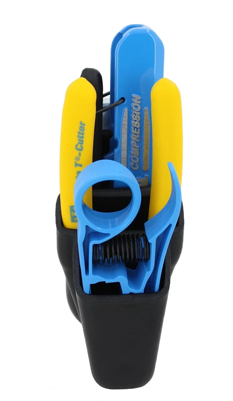 Ideal Industries, Inc. 33-622T LinearX3 Coax Compression Hip Kit for F/BNC/RCA Connectors, Starter Tool Kit w/ 10 F Connector, Cable Stripper, Cutter