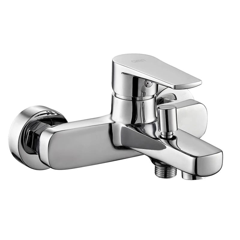 Kibath 457451 FU Bath Mixer Tap Made from Brass with Shiny Chrome Finish. with Flexo Shower and Holder - Image 1