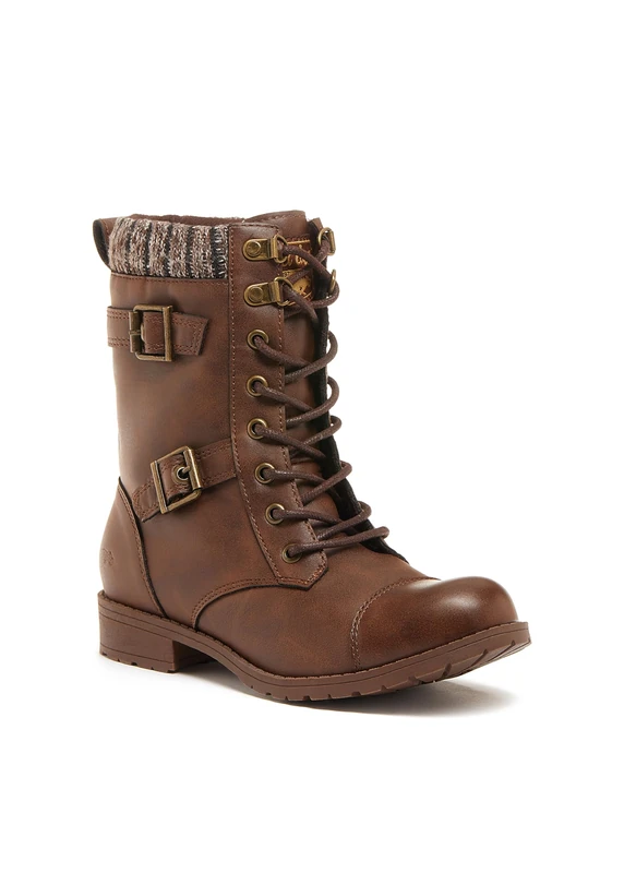 Rocket Dog BILLIE GRAND PU/TREY KNIT Military Boots