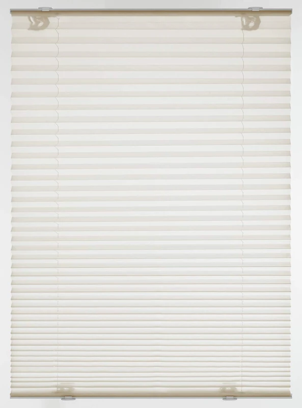Gardinia Solo Pleated Blind with Suction Cups, Opaque Folding Blind, All Mounting Parts Included, 2 Operating Rails Made of Aluminium, Cream, 90 x 130 cm (W x H)