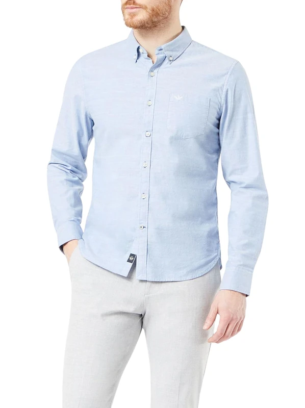 Dockers Men's Stretch Oxford Shirt, Oxford Delft, M UK