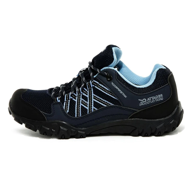 Regatta Womens Edgepoint III Low Rise Walking Shoes - Black/Blue - 6 UK