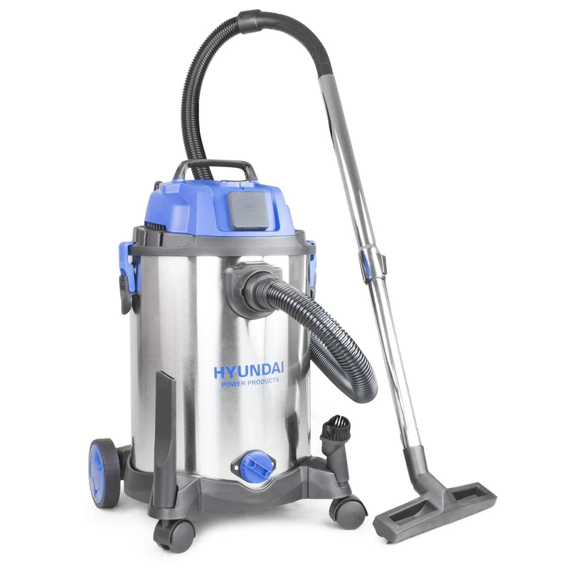 HYUNDAI 1400W 30L 3-In-1 Wet and Dry Electric Vacuum Cleaner HEPA type Filtration 1400W, Industrial Vacuum Cleaner, 4.5m Cable & 19kpa Suction Power Carpet Upholstery Cleaner