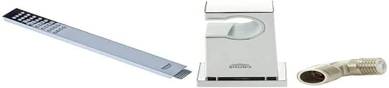 GROHE 27698000 | Euphoria Cube Stick Hand Shower | 1 Spray + Grohe Euphoria 26370000 Elbow with 1/2 ", Grey