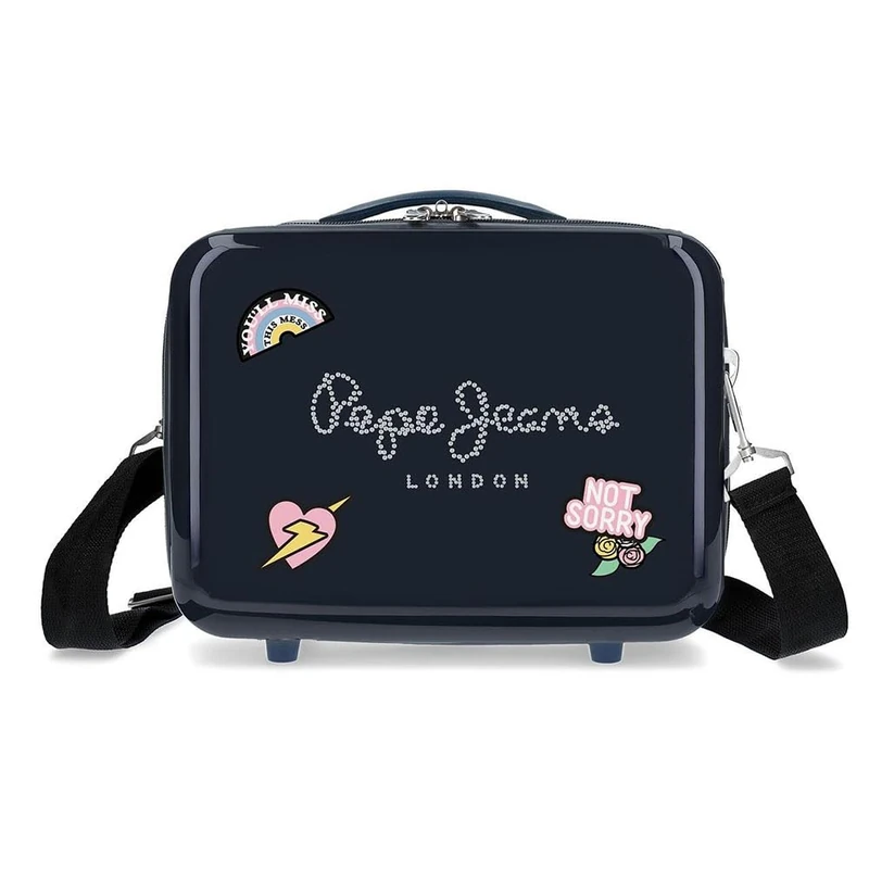 Pepe Jeans Emi Adaptable Beauty Case Blue 29x21x15 cms ABS - Image 1