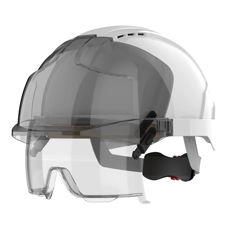 JSP EVO VISTAlens EN 397 Safety Helmet Vented, White/Smoke (AMB170-005-F00)