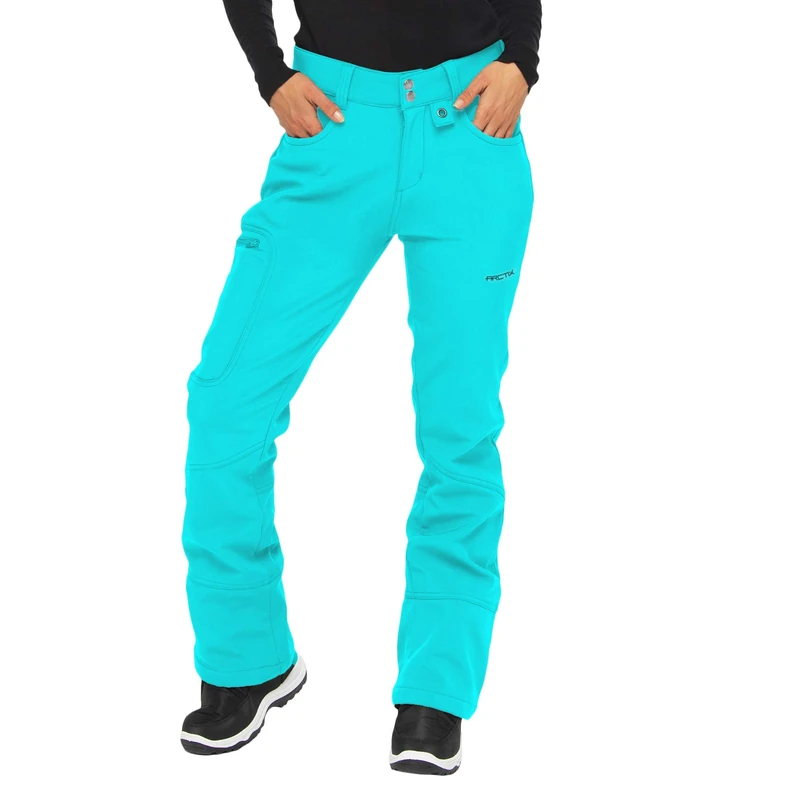 ARCTIX Women's Sarah Fleece-Lined Softshell Pants, Bluebird, Large (12-14) Regular