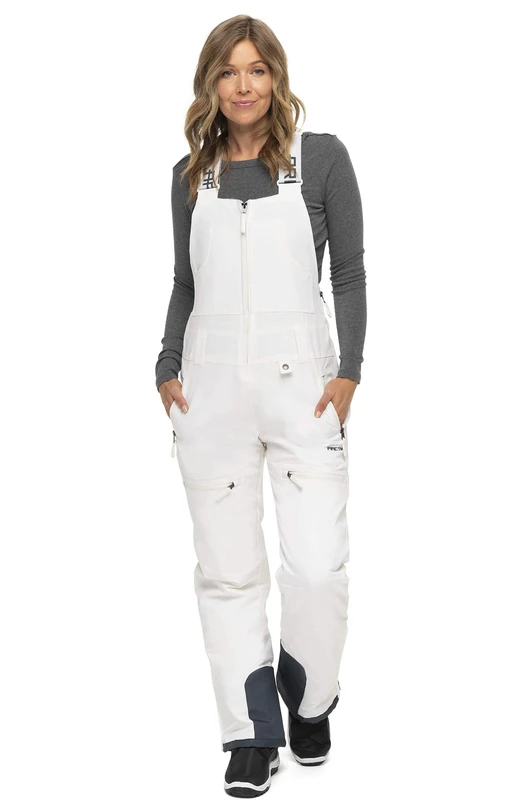 Arctix Women's Traverse Bib Recycle, White, Small (4-6) Short