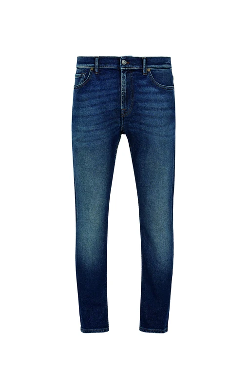 7 For All Mankind Men's Skinny Jeans, Dark Blue, 38