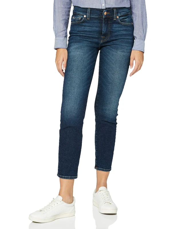 7 For All Mankind Women's Slim Jeans Not Applicable, Dark Blue, 23