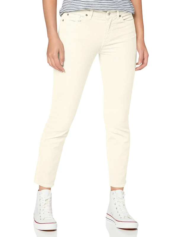 7 For All Mankind Women's Slim Jeans, Ecru, 3