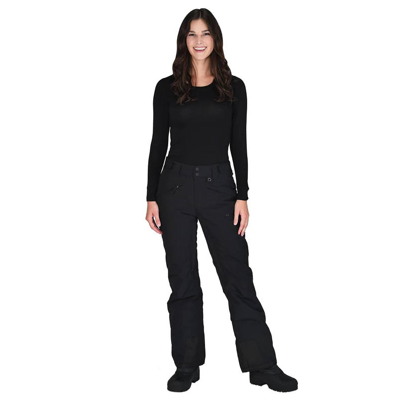 ARCTIX Women's Premium Insulated Snow Pants, Black, Small (4-6) Short
