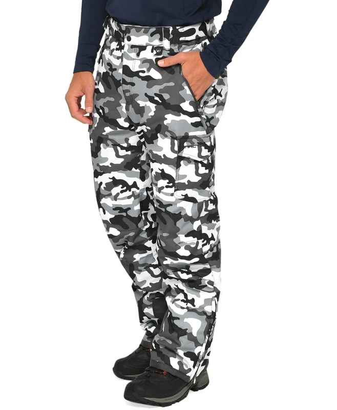 ARCTIX Men's Snow Sports Cargo Pants, A6 Camo Black, Medium (32-34W * 36L)