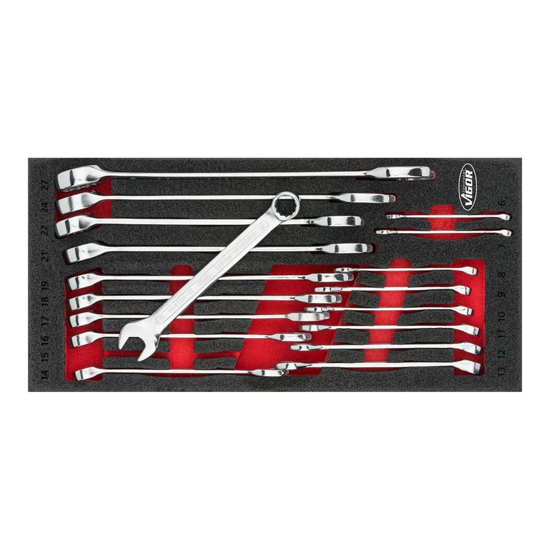 Vigor V6723 W Inlay 1/3+ Ring Spanner