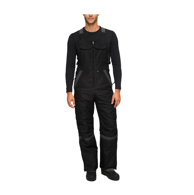 ARCTIX Men's Tundra Ballistic Bib Overalls With Added Visibility, Black, Medium (32-34W * 36L)