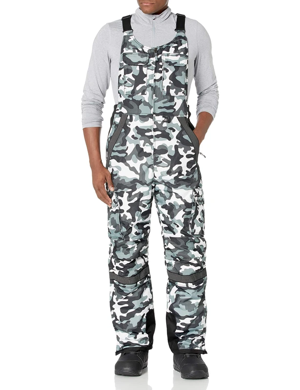 ARCTIX Men's Tundra Ballistic Bib Overalls With Added Visibility, A6 Camo Black, Large (36-38W * 36L)