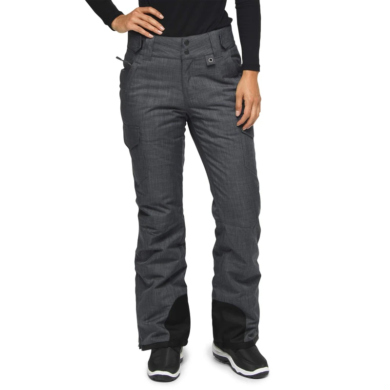 ARCTIX Women's Snow Sports Insulated Cargo Pants, Steel Melange, Small (4-6) Long