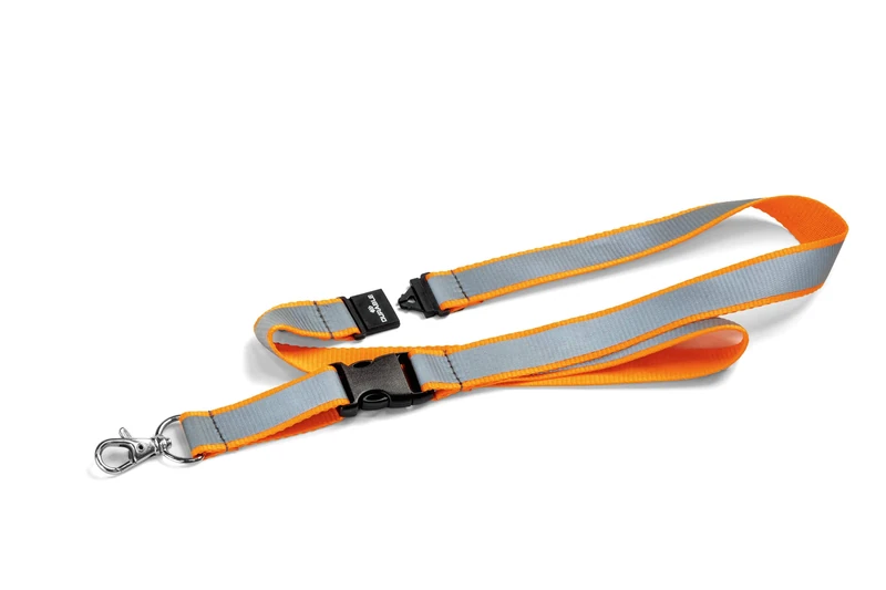 Durable 869209 Safety Lanyard Reflective, with Carabiner and Safety Lock, 1 Piece, Orange