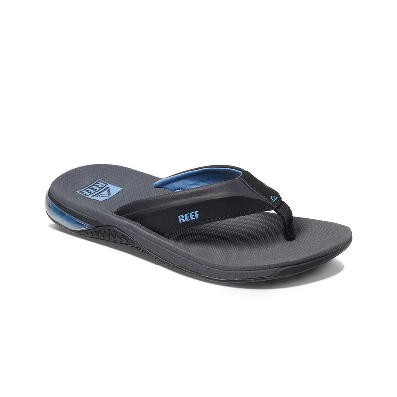 Reef Men's Anchor Flip-Flop, Grey/Blue, 12 UK