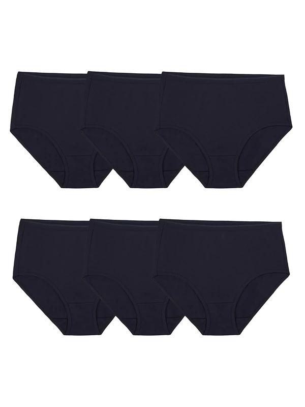 Fruit of the Loom womensUnderwear Cotton Brief Panty Multipack Briefs - Black - XX-Large (9)